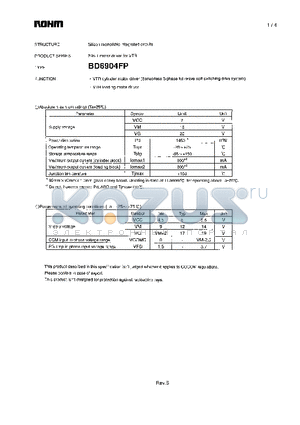 BD6904FP datasheet - Silicon Monolithic integrated Circuits