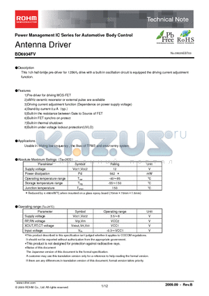 BD6934FV datasheet - Antenna Driver