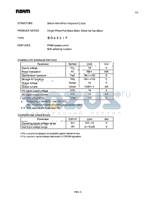 BD6961F datasheet - Silicon Monolithic Integrated Circuit