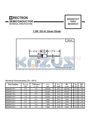 BZX85C16 datasheet - 1.3W DO-41 Zener Diode