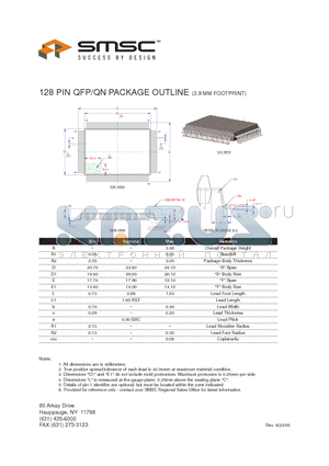 128QFPS datasheet - 128 PIN QFP/QN PACKAGE OUTLINE