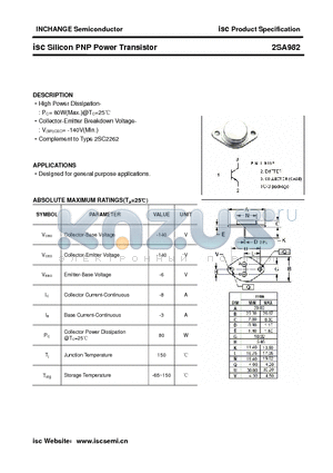 2SA982 datasheet - isc Silicon PNP Power Transistor