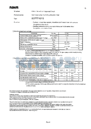 BD7771EFS datasheet - 7ch Power Driver for DVD(RW, RAM)