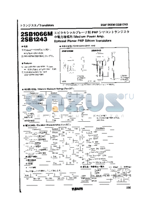 2SB1066M datasheet - Epitaxial Planar PNP Silicon Transistors