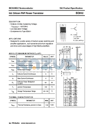 BD802 datasheet - isc Silicon PNP Power Transistor