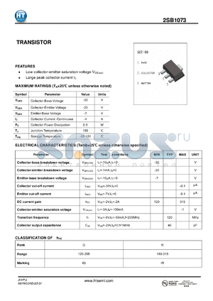 2SB1073 datasheet - TRANSISTOR