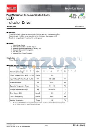BD8105FV-E2 datasheet - LED Indicator Driver