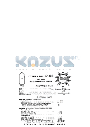 12DL8 datasheet - DUO DIODE SPACE-CHARGE GRID TETRODE