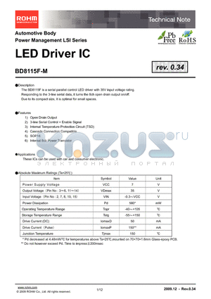 BD8115FP-MTE2 datasheet - LED Driver IC