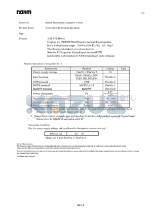 BD8222EFV datasheet - Silicon Monolithic Integrated Circuit