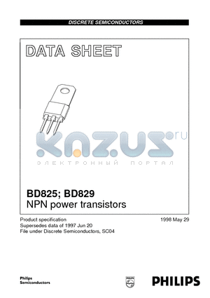 BD825 datasheet - NPN power transistors