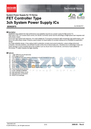 BD8601FS-E2 datasheet - FET Controller Type 3ch System Power Supply ICs