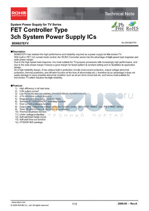 BD8627EFV_09 datasheet - FET Controller Type 3ch System Power Supply ICs