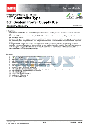 BD8628EFV-E2 datasheet - FET Controller Type 3ch System Power Supply ICs