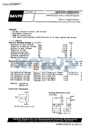 2SB1234 datasheet - Driver Applications