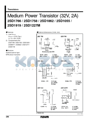 2SB1277 datasheet - Medium Power Transistor (32V, 2A)