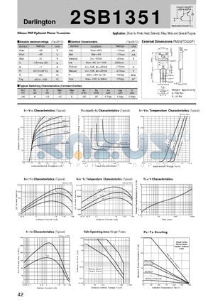 2SB1351_07 datasheet - Silicon PNP Epitaxial Planar Transistor