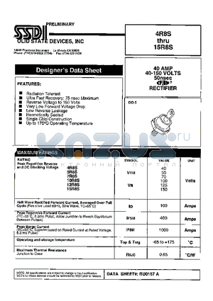 12R8S datasheet - 40 AMP 40-150 VOLTS 50 nsec RECTIFIER