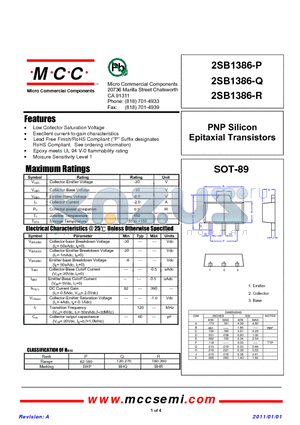 2SB1386-Q datasheet - PNP Silicon Epitaxial Transistors