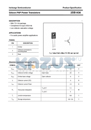 2SB1436 datasheet - Silicon PNP Power Transistors