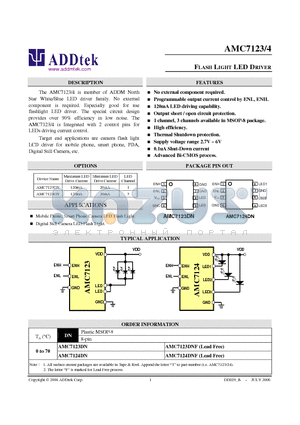 AMC7123DNF datasheet - FLASH LIGHT LED DRIVER