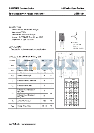 2SB1454 datasheet - isc Silicon PNP Power Transistor