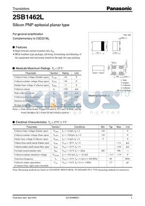 2SB1462L datasheet - For General Amplification