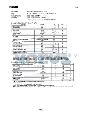 BD9532EKN datasheet - Step down DC/DC converter Controller for NOTE PC