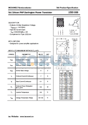 2SB1555 datasheet - isc Silicon PNP Darlington Power Transistor