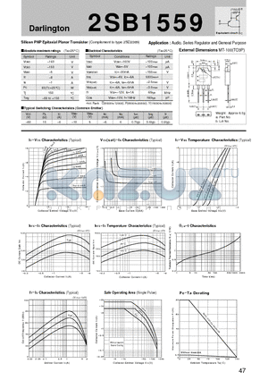 2SB1559_07 datasheet - Silicon PNP Epitaxial Planar Transistor