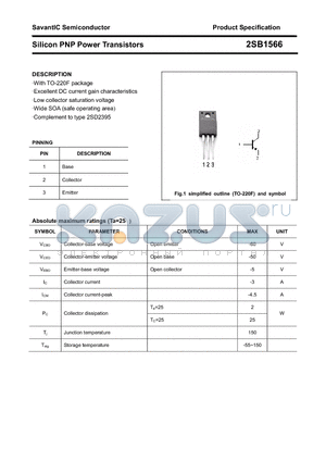 2SB1566 datasheet - Silicon PNP Power Transistors