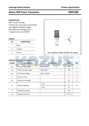 2SB1566 datasheet - Silicon PNP Power Transistors