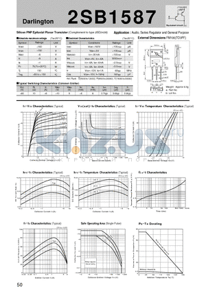 2SB1587_07 datasheet - Silicon PNP Epitaxial Planar Transistor