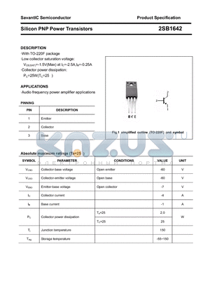 2SB1642 datasheet - Silicon PNP Power Transistors