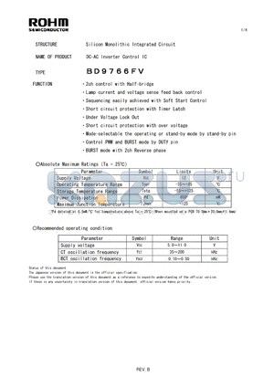 BD9766FV_09 datasheet - Silicon Monolithic Integrated Circuit