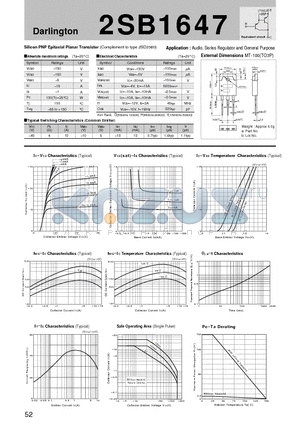 2SB1647_07 datasheet - Silicon PNP Epitaxial Planar Transistor