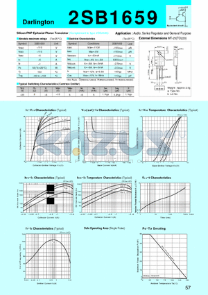 2SB1659 datasheet - Silicon PNP Epitaxial Planar Transistor(Audio, Series Regulator and General Purpose)