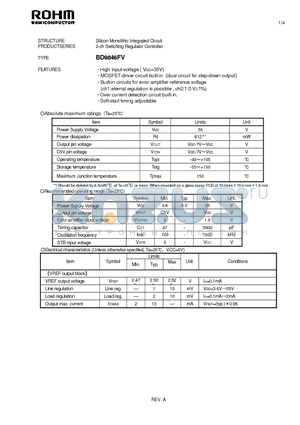 BD9846FV datasheet - Silicon Monolithic Integrated Circuit