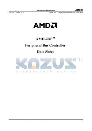 AMD-766 datasheet - Peripheral Bus Controller