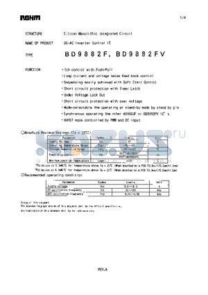 BD9882F datasheet - DC-AC Inverter Control IC