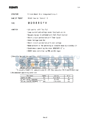 BD9886FV datasheet - DC-AC Inverter Control IC