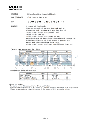 BD9888F datasheet - Silicon Monolithic Integrated Circuit