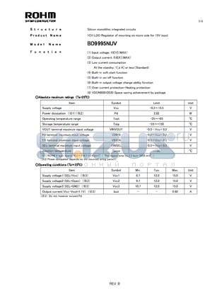 BD9995NUV_11 datasheet - Silicon monolithic integrated circuits