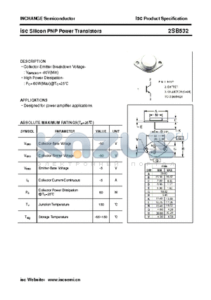 2SB532 datasheet - isc Silicon PNP Power Transistors