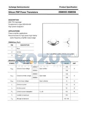 2SB556 datasheet - Silicon PNP Power Transistors