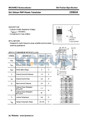 2SB628 datasheet - isc Silicon PNP Power Transistor