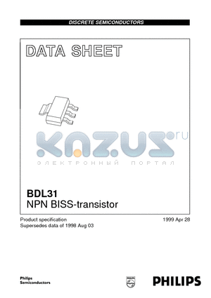 BDL31 datasheet - NPN BISS-transistor