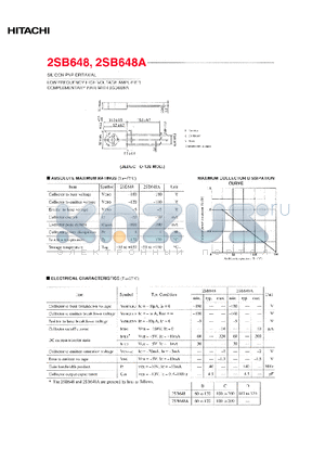 2SB648A datasheet - LOW FREQUENCY HIGH VOLTAGE AMPLIFIER