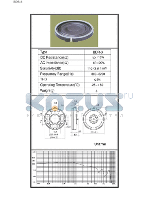 BDR-6 datasheet - BDR-6