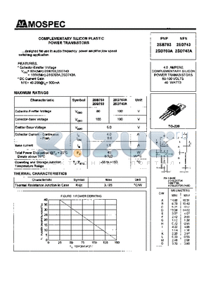2SB703 datasheet - POWER TRANSISTORS(4.0A,40W)